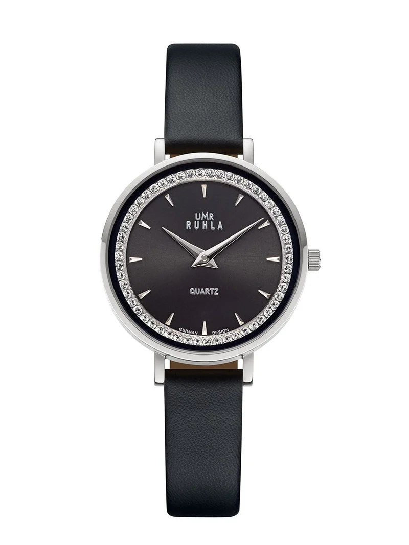 UMR Ruhla RUHLA-Style RS206921 Damenuhr Schwarz • Miyota Quarzwerk • Swarovski-Steinchen
