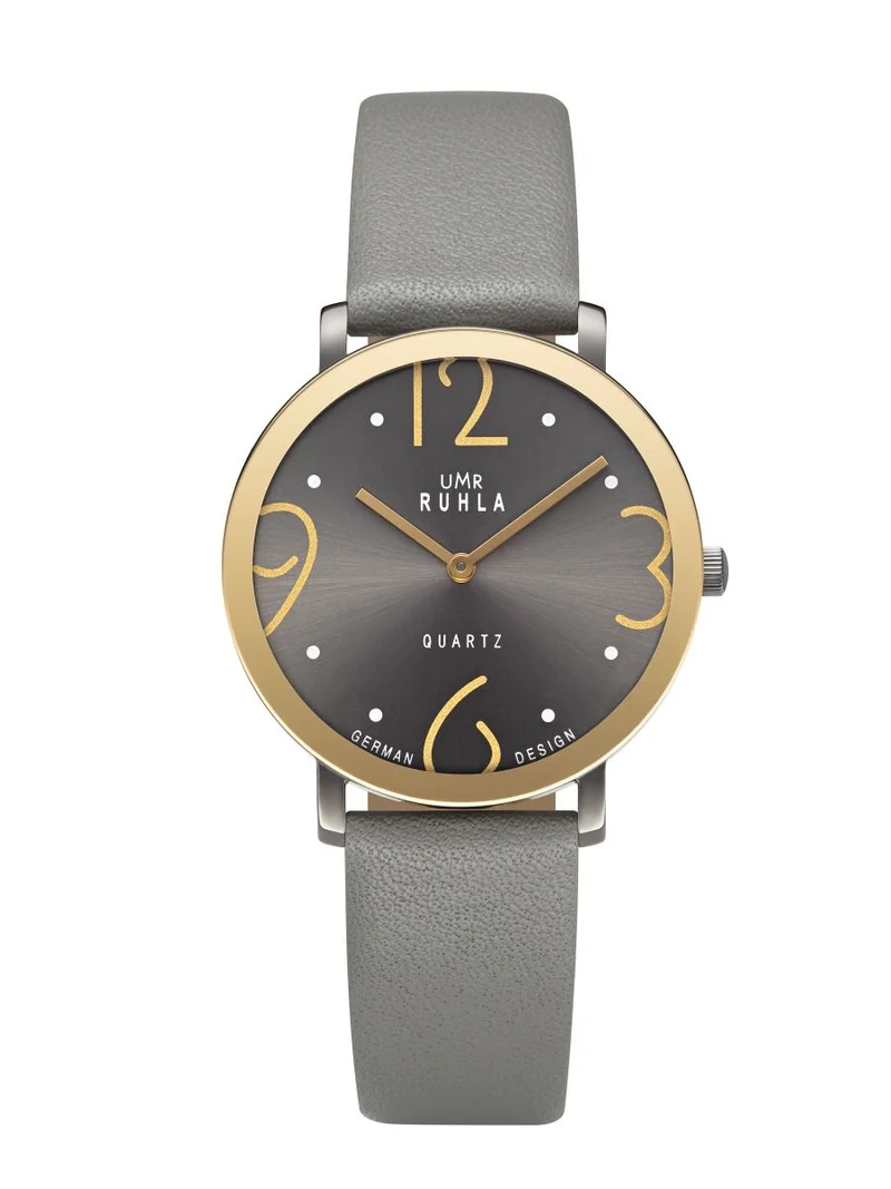 UMR Ruhla RUHLA-Style RS204174 Armbanduhr Grau • Miyota Quarzwerk • Mineralglas