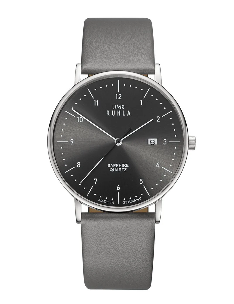 UMR Ruhla RUHLA-Classic RCL30445 Herren Armbanduhr Grau • Saphirglas • Ronda 705 Quarzwerk