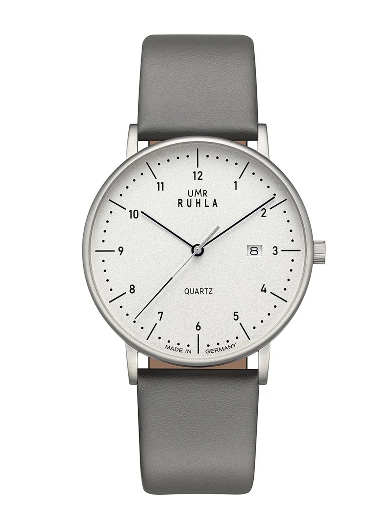 UMR Ruhla RUHLA-Classic RCL30431GR Armbanduhr Grau • Schweizer Quarzwerk • Made in Germany