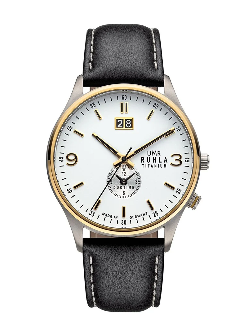 UMR Ruhla RUHLA-Classic RCL17082 Armbanduhr Bicolor • Mineralglas • Ronda 6203B Quarzwerk