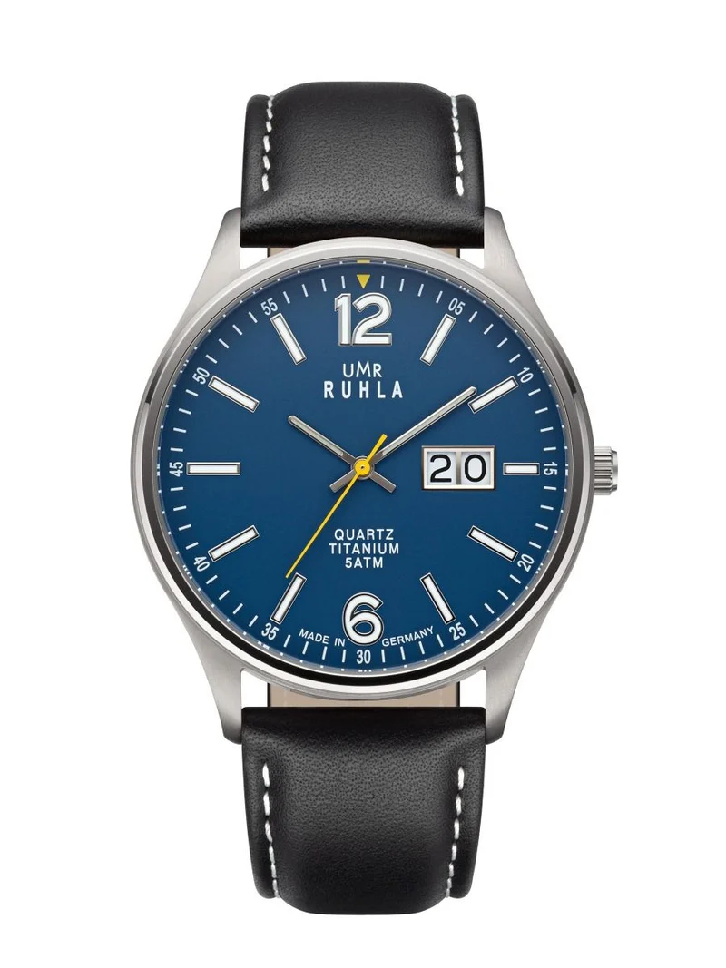 UMR Ruhla RUHLA-Classic RCL17076 Herren Armbanduhr Blau • Saphirglas • Titangehäuse