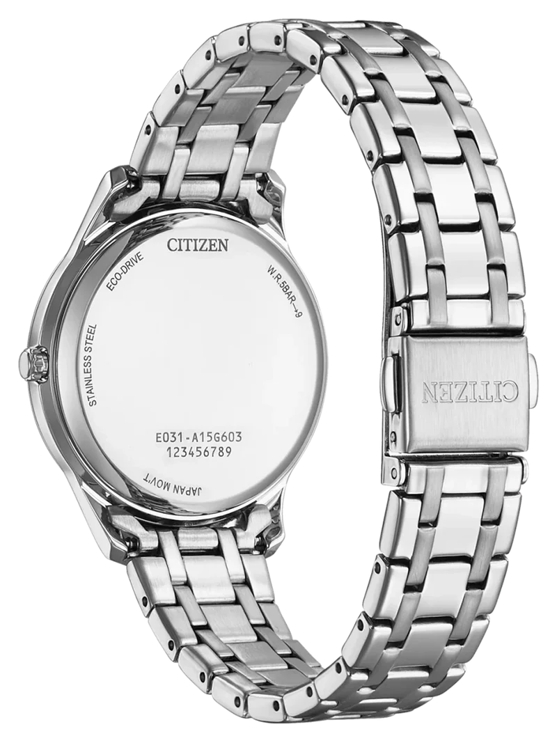 Citizen Elegant EM0411-71A Damenuhr • Umweltfreundlicher Eco-Drive • Kratzfestes Saphirglas