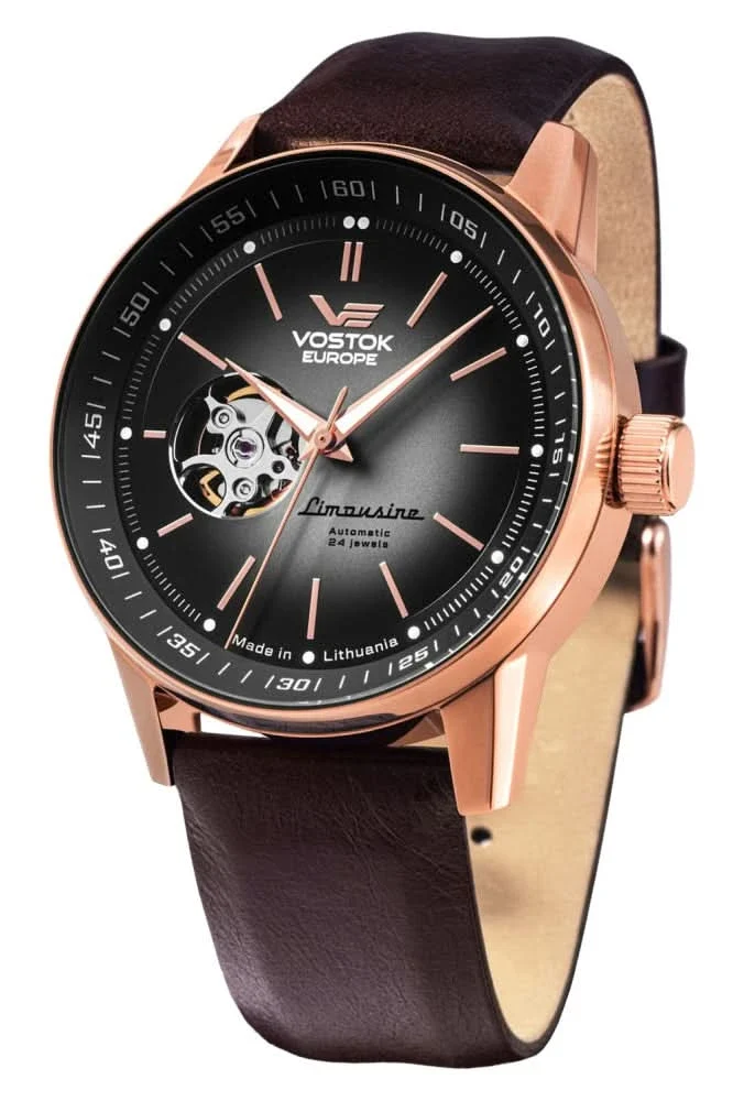 Vostok Europe Limousine NH38-560B682 Herrenuhr • Seiko Automatik • Open Heart