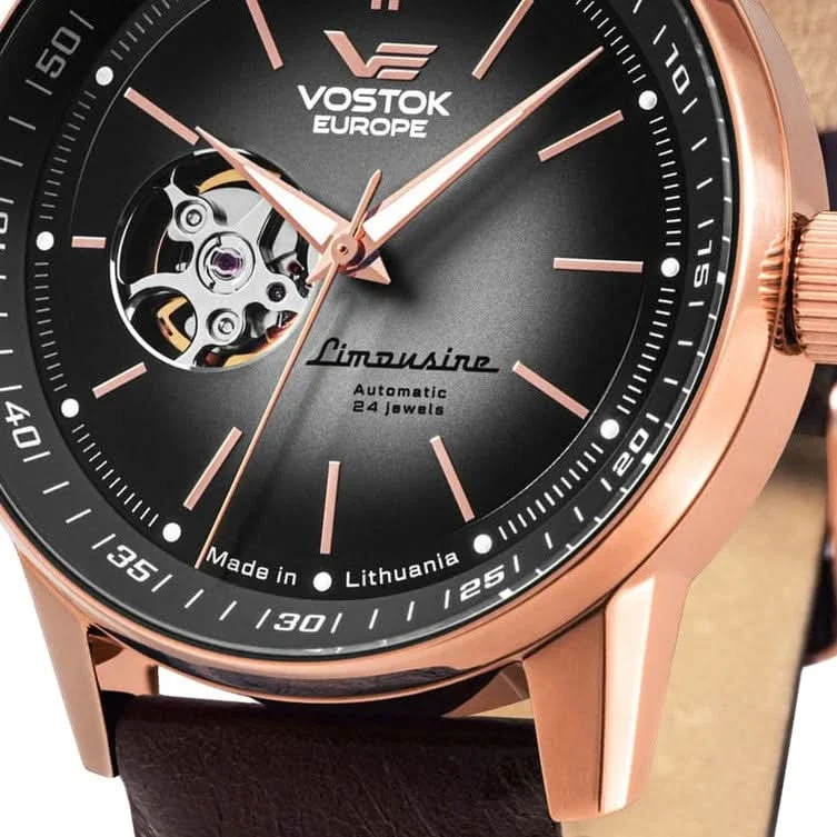 Vostok Europe Limousine NH38-560B682 Herrenuhr • Seiko Automatik • Open Heart