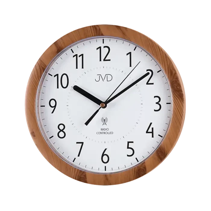 JVD Wanduhr 25 cm Ø Kunststoff • Funkgesteuert • Modernes Design