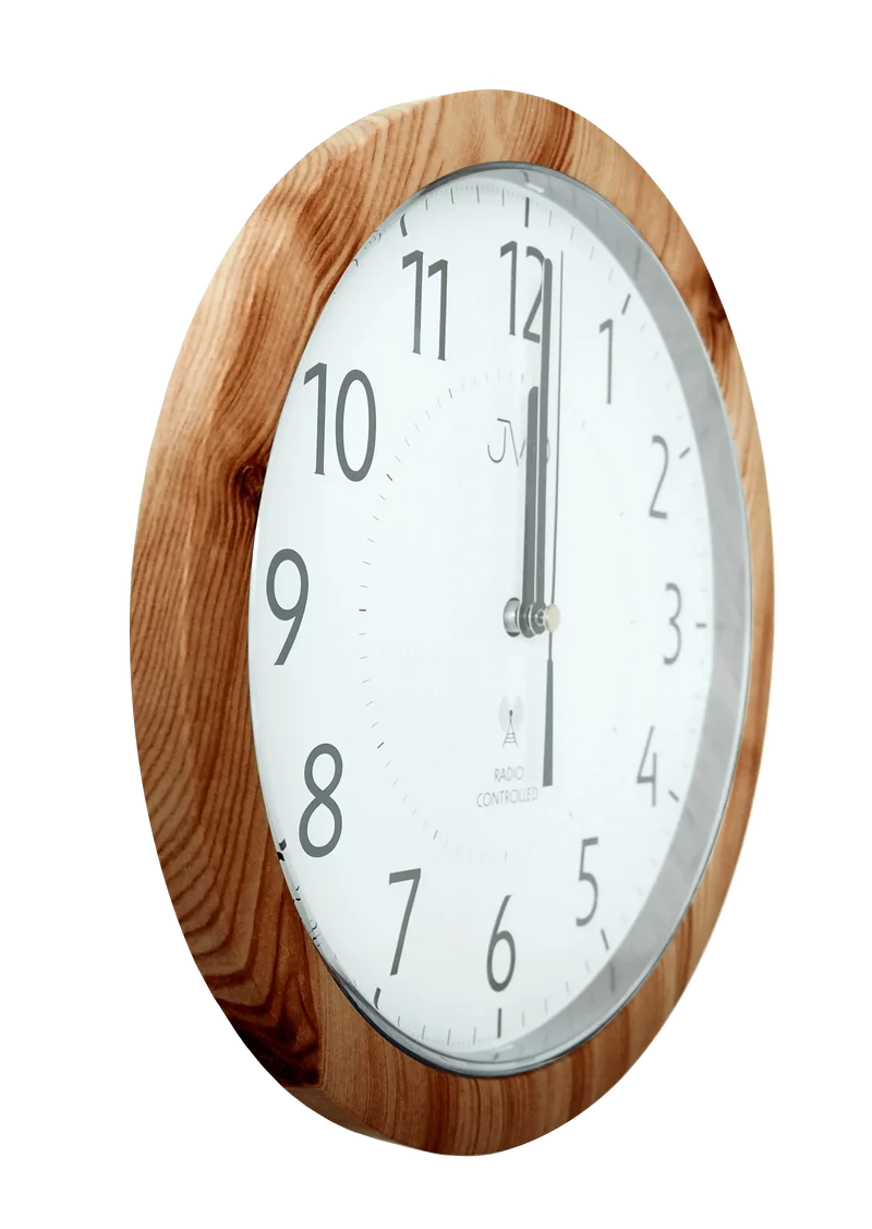 JVD Wanduhr 25 cm Ø Kunststoff • Funkgesteuert • Modernes Design