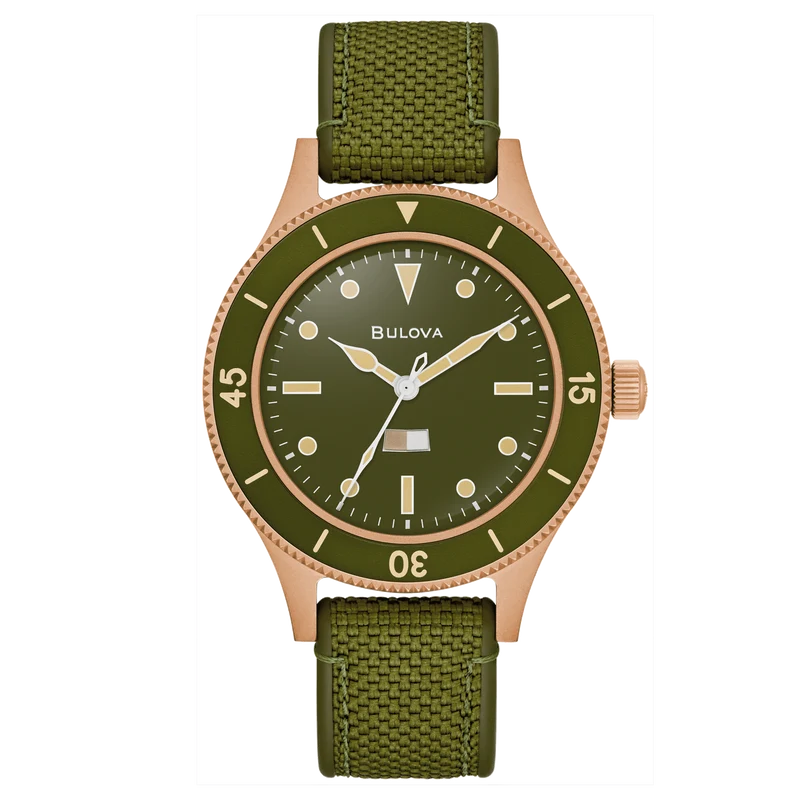 Bulova Marine Star 98A324 Herrenuhr • Skelett-Zifferblatt • 200m Wasserdicht