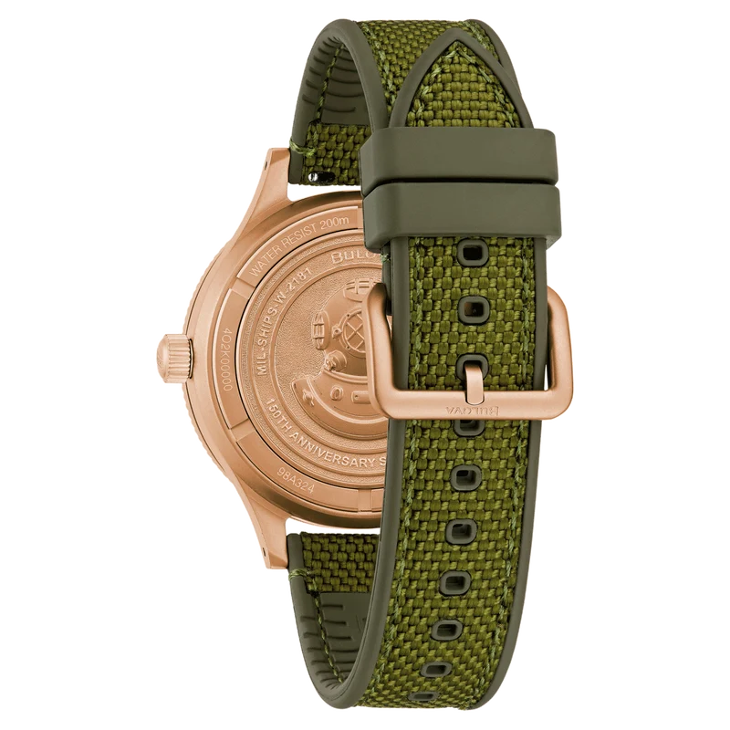 Bulova Marine Star 98A324 Herrenuhr • Skelett-Zifferblatt • 200m Wasserdicht