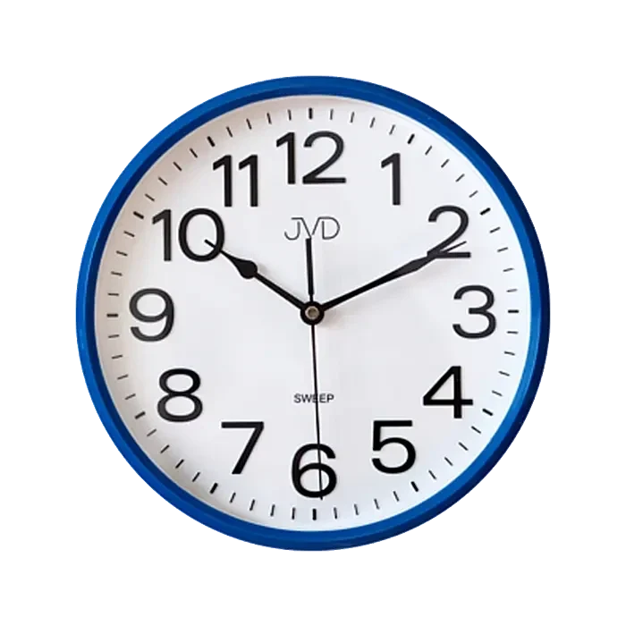 JVD Wanduhr • Stilvolles Design • Blaue Akzente