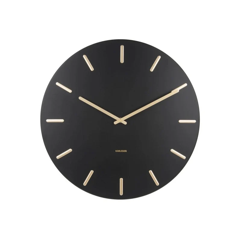 Karlsson Wanduhr 45 cm Ø Metall • Geräuschloses Quarz-Uhrwerk • Modernes Design