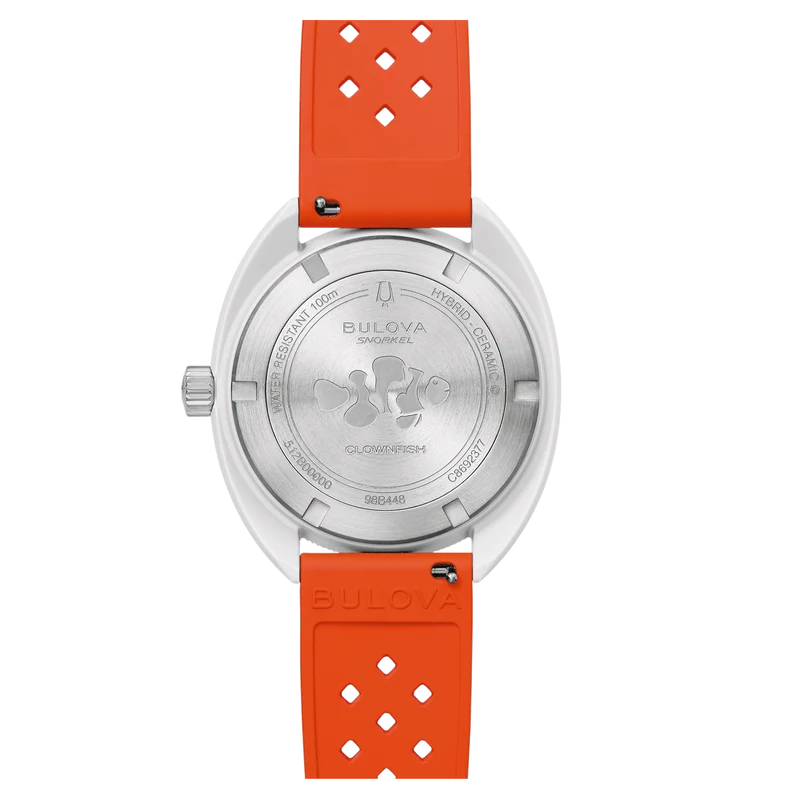 Bulova Snorkel 98B448 Herrenuhr • Hybrid-Keramik Gehäuse • Orange Lünette