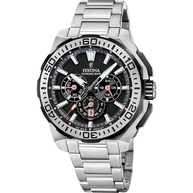 Festina Chrono Bike F20724/7 Herrenuhr • 20 ATM Wasserdicht • Präziser Chronograph