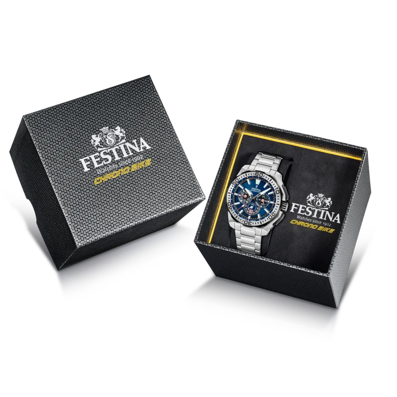 Festina Chrono Bike F20724/2 Herrenuhr • Sportliches Chronographen-Design • 20 ATM Wasserdicht