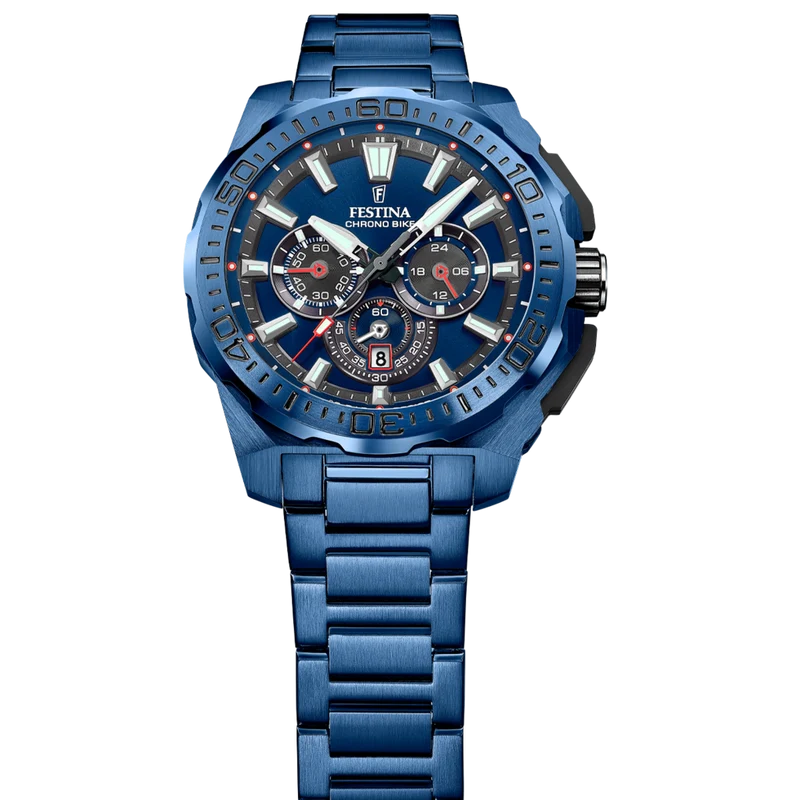 Festina Chrono Bike F20729/1 Herrenuhr • 20 ATM Wasserdicht • Blaues Design