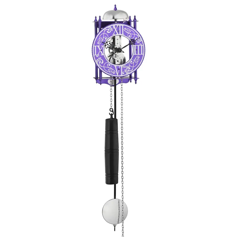 Hermle Wanduhr 62x15x10 cm Metall • Skelett-Design • Mechanisches Uhrwerk