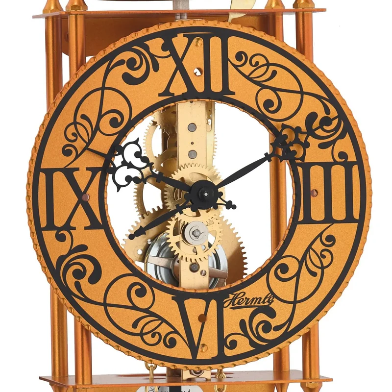 Hermle Wanduhr 62x15x10 cm Metall • Mechanisches Uhrwerk • Glockenschlag