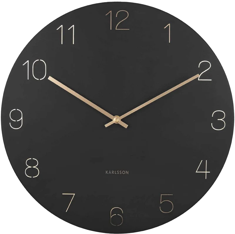 Karlsson Wanduhr 40 cm Ø Edelstahl • Modern • Geräuschlos