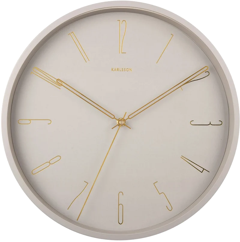Karlsson Wanduhr 35x35x4 cm Eisen • Modernes Design • Arabische Ziffern