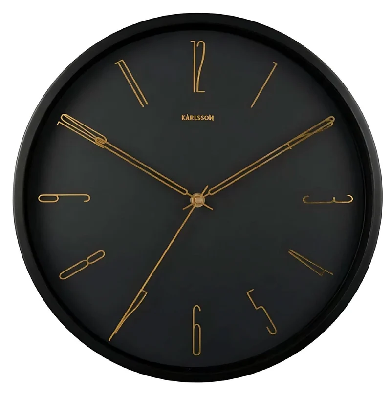 Karlsson Wanduhr 35 cm Ø Metall • Minimalistisches Design • Präzises Quarzwerk
