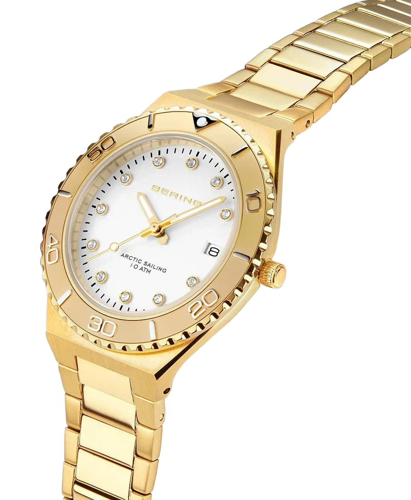 Bering Classic 18936-734 Damenuhr • Kratzfestes Saphirglas • Feines Milanaise-Armband