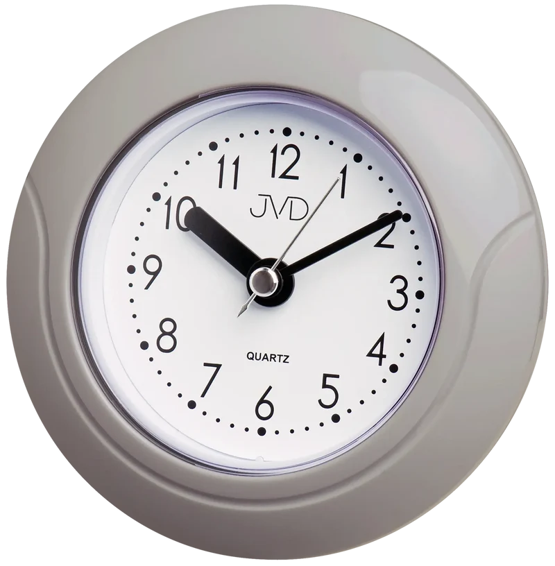 JVD Wanduhr 13,5x13,5 cm Kunststoff • Geräuschlos • Wasserdicht