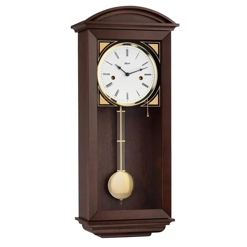 Hermle Wanduhr 64x27,5x15 cm Holz • Halbstundenschlag • Geräuscharm