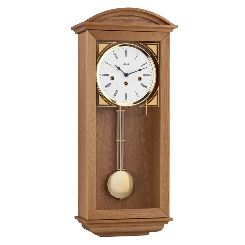 Hermle Wanduhr 64x27,5x15 cm Holz • Westminster Melodie • Mechanisches 8-Tage-Uhrwerk