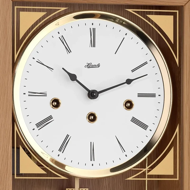 Hermle Wanduhr 64x27,5x15 cm Holz • Westminster Melodie • Mechanisches 8-Tage-Uhrwerk