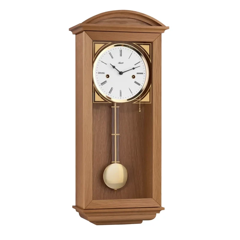 Hermle Wanduhr 64x27,5x15 cm Holz • Halbstundenschlag • Modernes Design