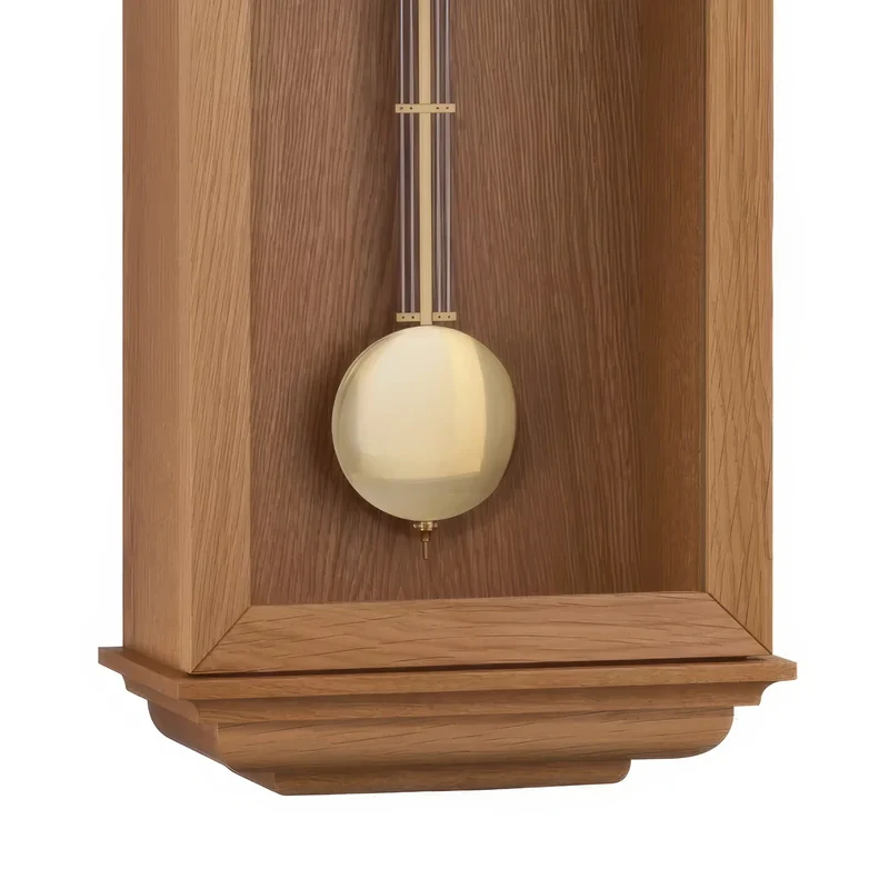 Hermle Wanduhr 64x27,5x15 cm Holz • Halbstundenschlag • Modernes Design