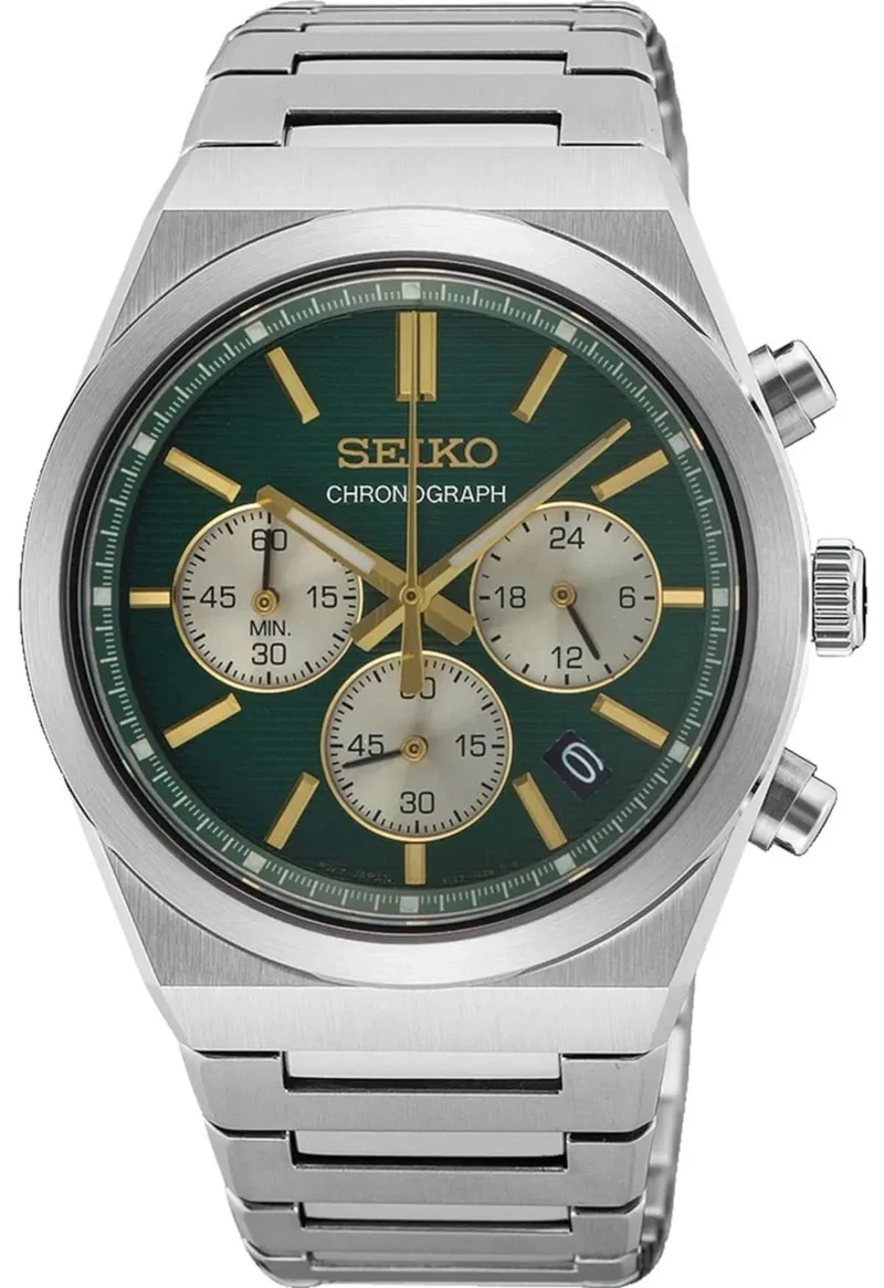 Seiko Conceptual SSB461P1 Herrenuhr • Bicolor-Design • Grünes Zifferblatt