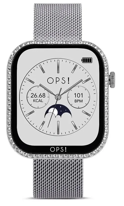 OPS! SMART Call Max OPSSW-64 Unisex-Smartwatch • Italienisches Pop-Design • Call- & Fitnessfunktionen