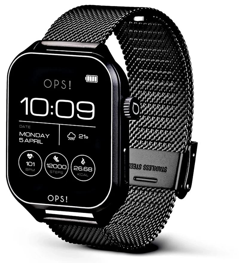 OPS! Call Max OPSSW-47 Unisex-Smartwatch • Italienisches Design • AMOLED Display