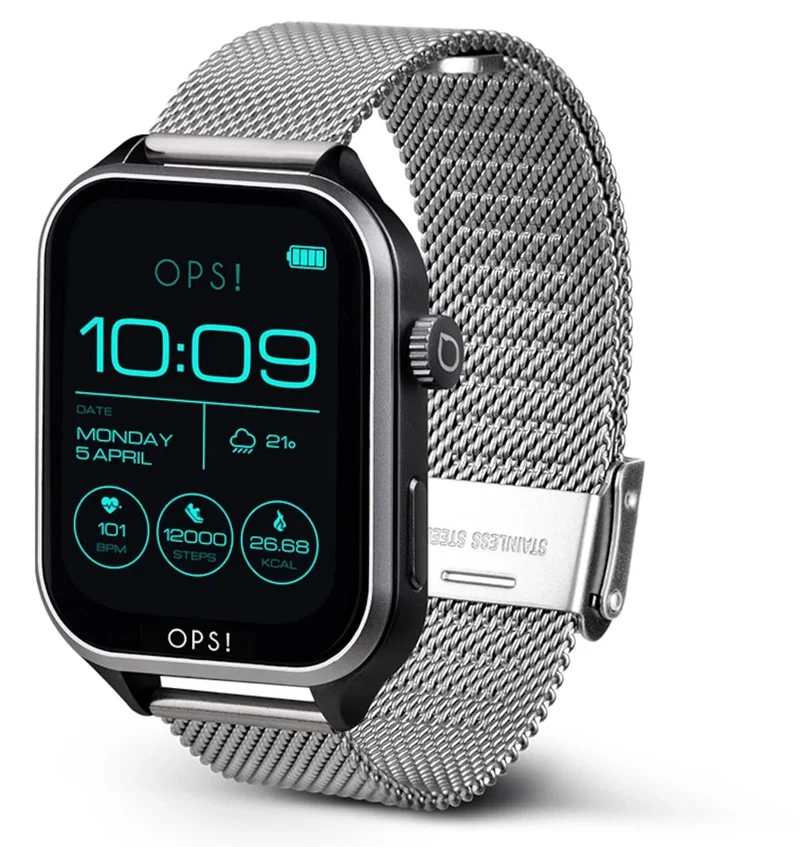 OPS! SMART Call Max Amoled OPSSW-45 Unisex-Smartwatch • Pop-Spirit • Call-Funktion