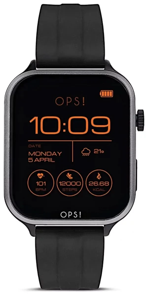 OPS! SMART CALL MAX OPSSW-48 Unisex-Smartwatch • 1,95" AMOLED-Display • Bluetooth Call & SOS