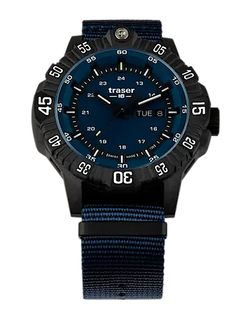 Traser P99 Q Tactical Blue 110724 Herrenuhr • trigalight • Saphirglas