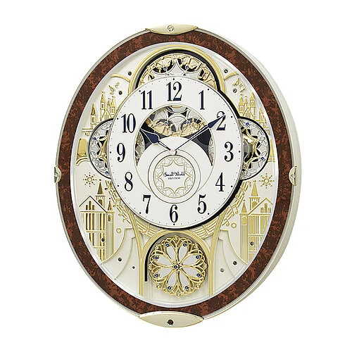 Atlanta Magic Motion Clock 7447/20 Wanduhr Mehrfarbig • Rotierendes Zifferblatt • 30 Melodien