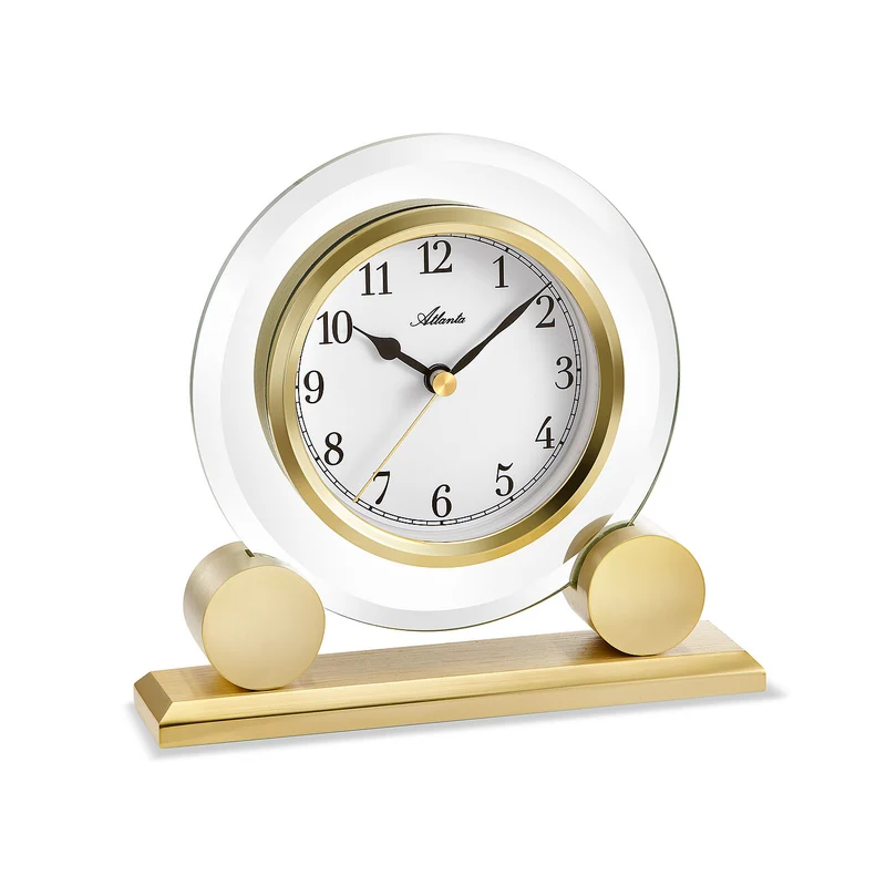 Atlanta 3118/9 Wecker Gold • Quarzwerk • Arabisches Zifferblatt