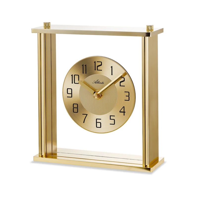 Atlanta 3117/9 Wecker Gold • Quarzwerk • Arabisches Zifferblatt
