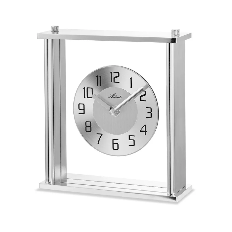 Atlanta 3117/19 Wecker Silber • Quarzwerk • Arabisches Zifferblatt