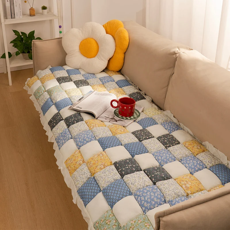 Bankhoes Katoen met Gewatteerde Beschermlaag 60x180cm Antislip Meubelbeschermer Zithoezen Diverse Kleuren | Sansoti