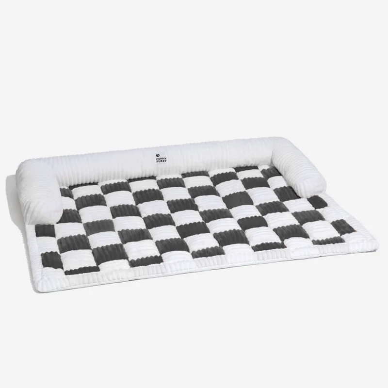 Geruit Hondenkussen Vierkant Beschermhoes Bank Meubels Huisdier 61×70 cm Crème Beige Bruin Koffie Grijs | Sansoti