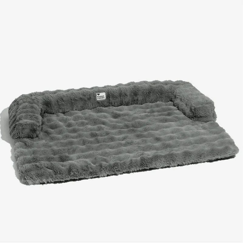 Pluche Hondenmand Sofa Beschermer Huisdiermat Antislip Bodem Wasbaar Comfort Rustplek – Grijs Koffie Tie-Dye | Sansoti