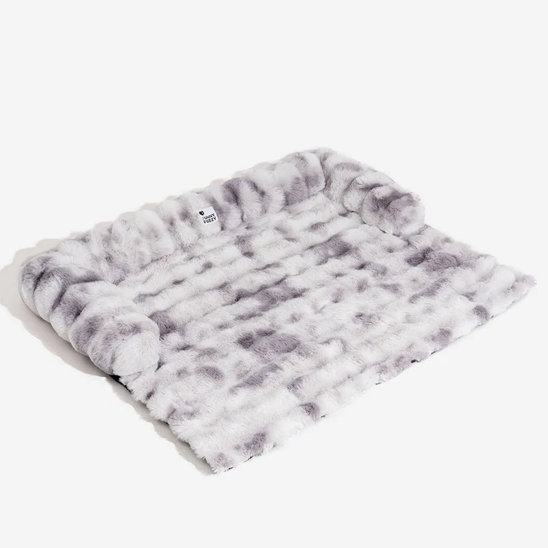 Pluche Hondenmand Sofa Beschermer Huisdiermat Antislip Bodem Wasbaar Comfort Rustplek – Grijs Koffie Tie-Dye | Sansoti
