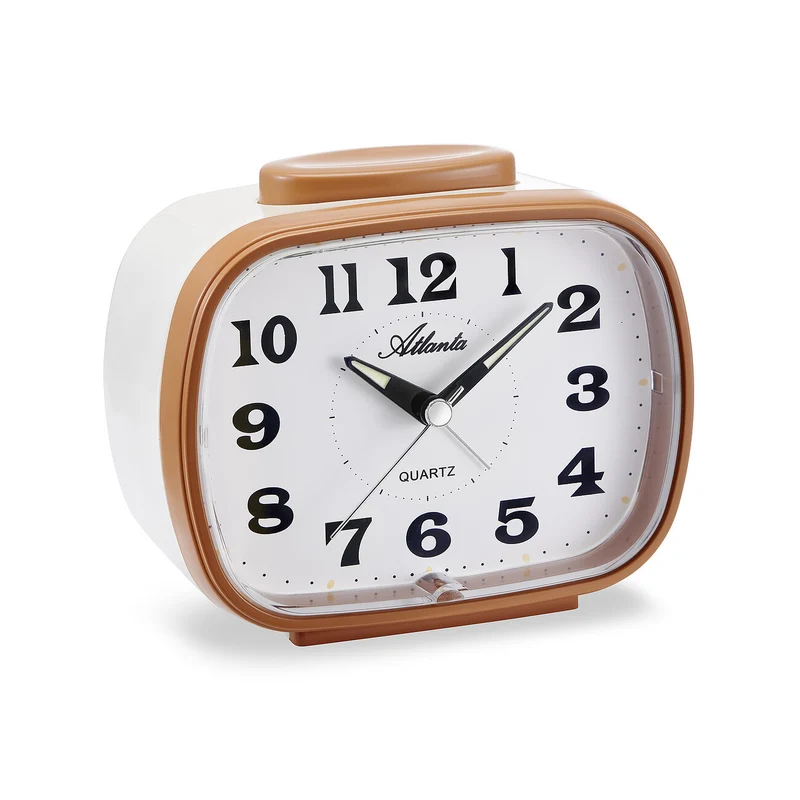Atlanta 2172/3 Wecker Beige/Braun • Glockensignal • Crescendo-Weckfunktion
