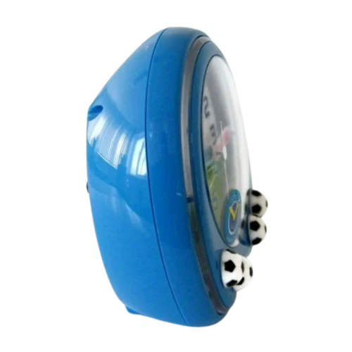 Atlanta 1719/5 Wecker Blau • Fußballmotiv • Melodie & Beleuchtung