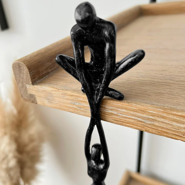 Decoratief Sculptuur Twee Figuren Kunsthars Liefde Verbondenheid Harmonie Modern Interieur Woonkamer Cadeau | Sansoti