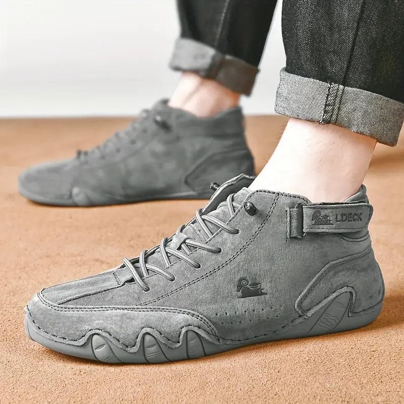 Waterdichte Heren Laarsschoenen met Hoge Schacht en Elastische Sluiting Kunstleer Robuust Straatmode | Sansoti