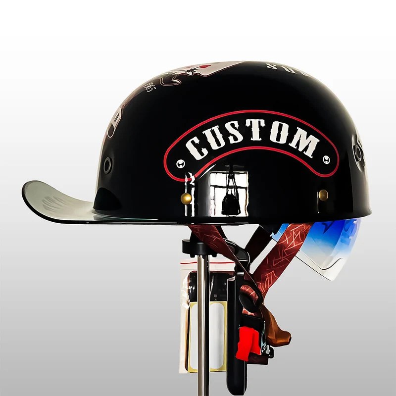 Motorhelm Halfopen Baseball Stijl DOT ECE Gecertificeerd Dagelijks Rijden Veiligheid Comfort Bescherming | Sansoti